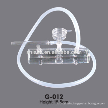 best selling clear hand blown borosilicate clear glass hookah